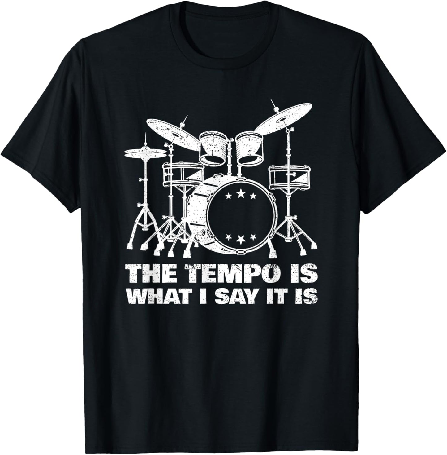 Funny Drumming Art Women Drumline Drum Set Drummer T-Shirt - T-Shirt | Black