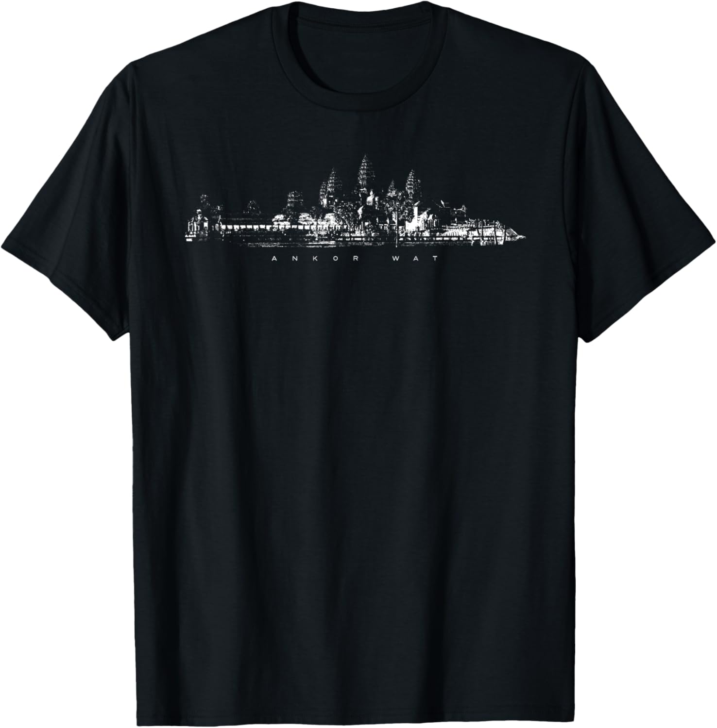 ANKOR WAT black and white T-Shirt - T-Shirt | Black