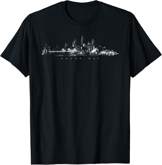 ANKOR WAT black and white T-Shirt - T-Shirt | Black