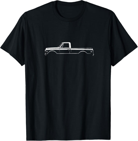 67-72 Classic Truck C10 Second Generation Silhouette truck T-Shirt - T-Shirt | Black