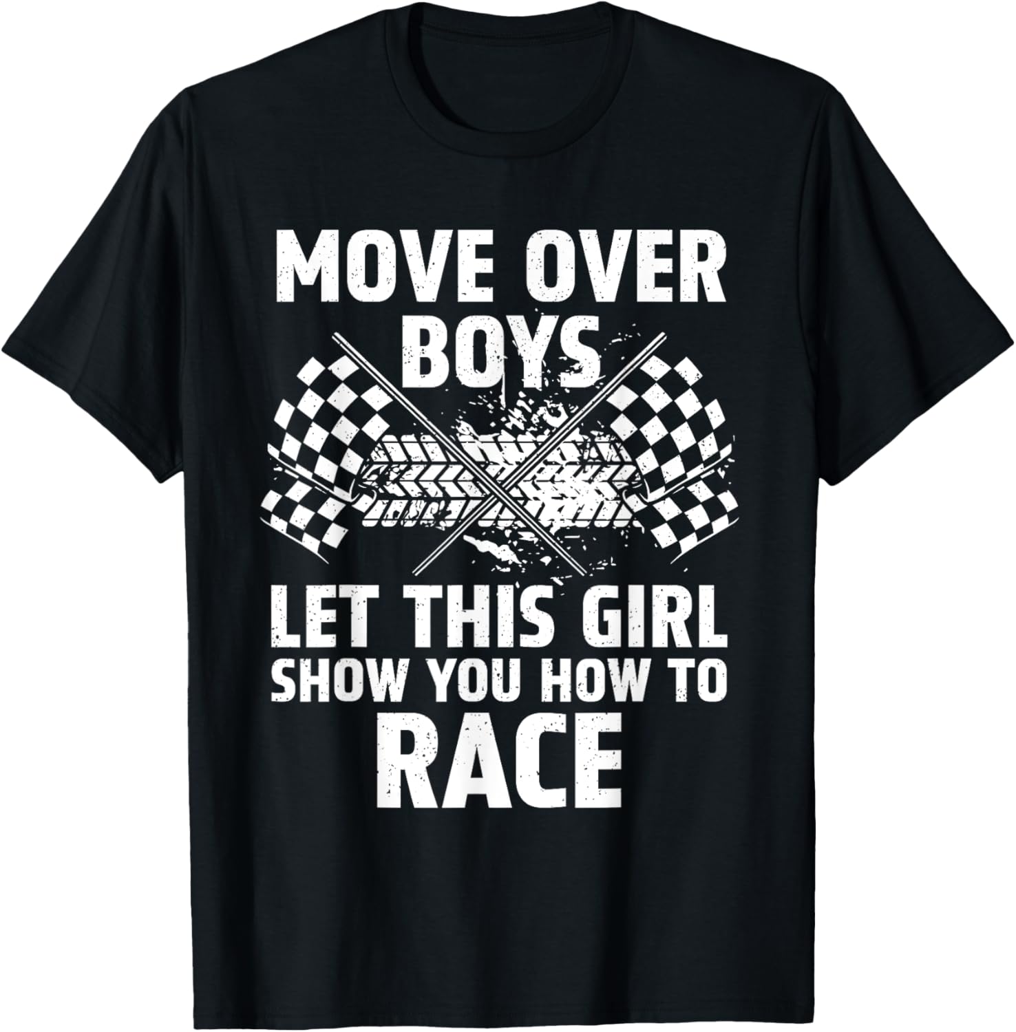 Funny Race Car Driver Art For Girls Women Kids Racing Lover T-Shirt - T-Shirt | Black