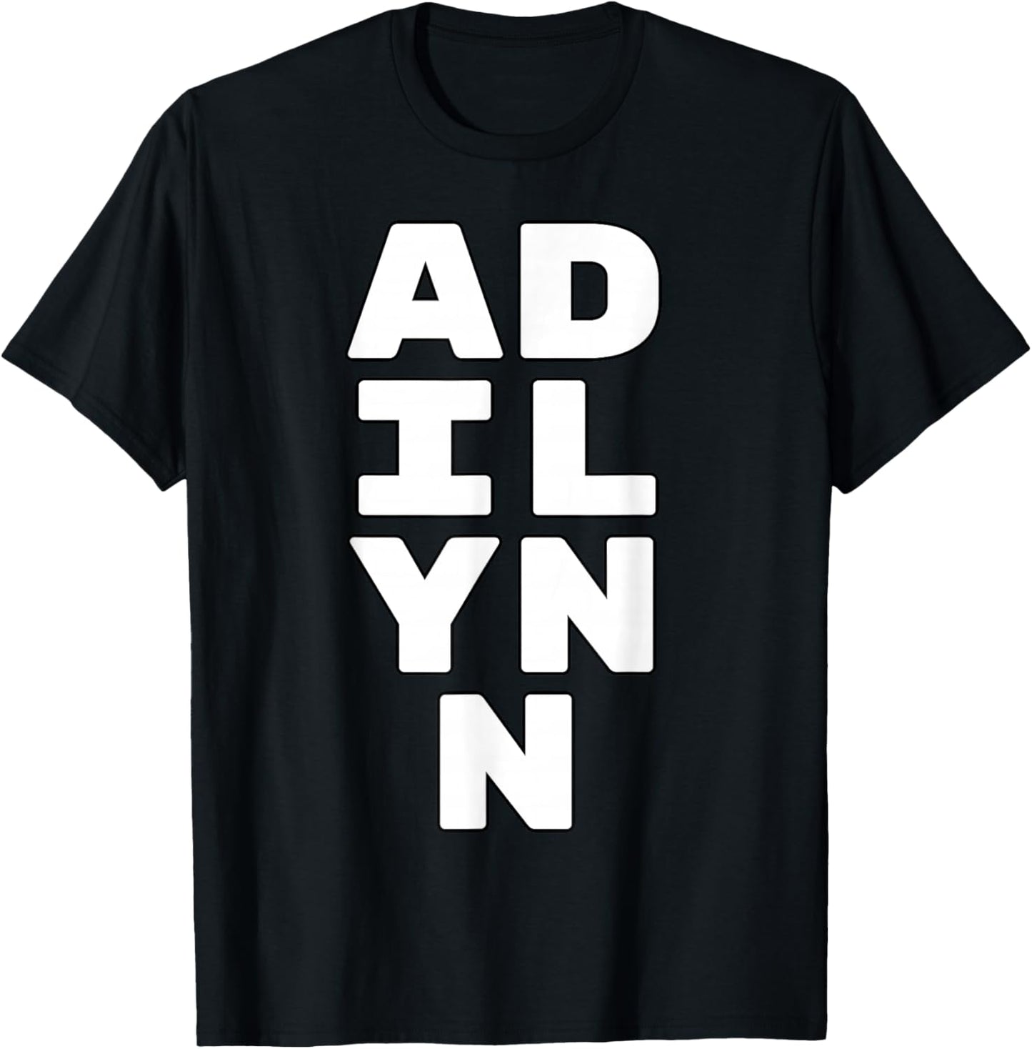 ADILYNN Personalized Retro Girls Custom ADILYNN Name T-Shirt - T-Shirt | Black