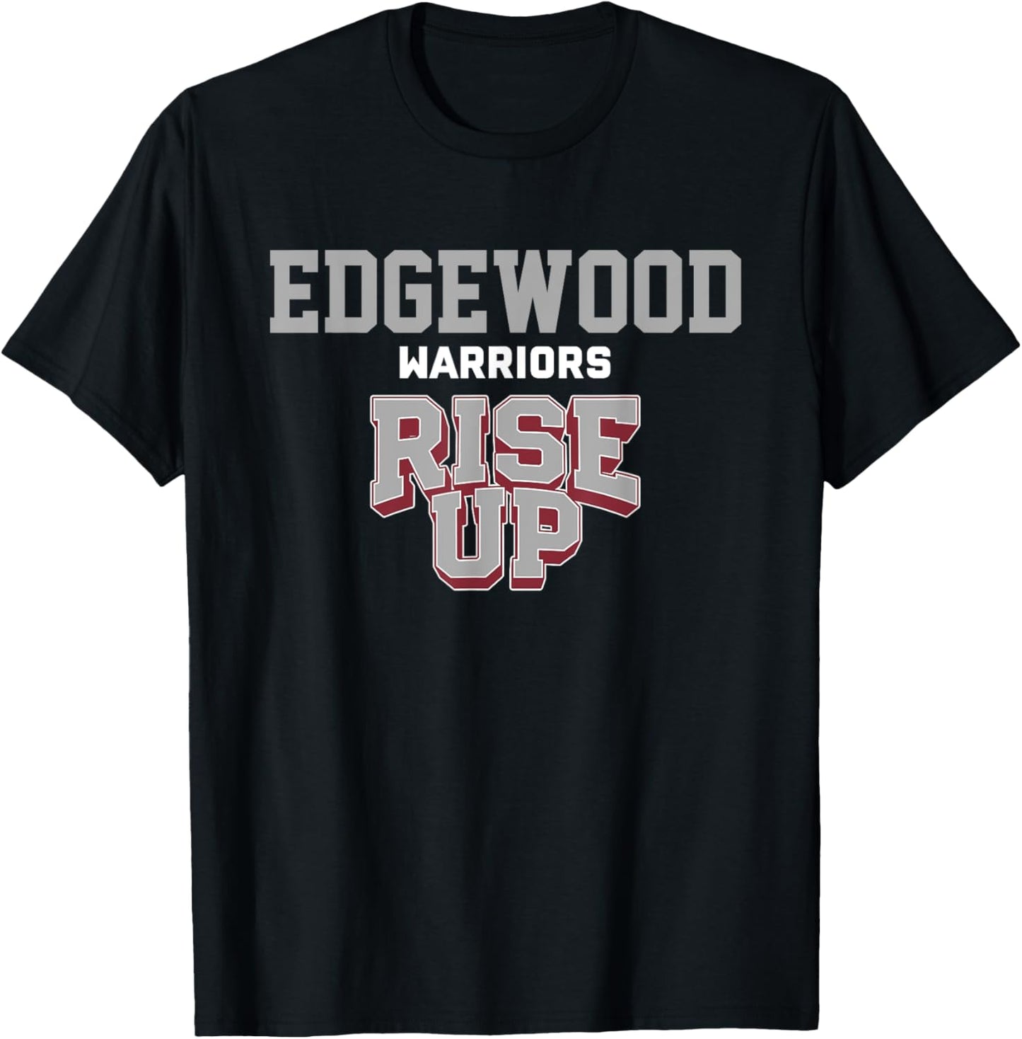Edgewood Warriors Rise Up HS T-Shirt - T-Shirt | Black