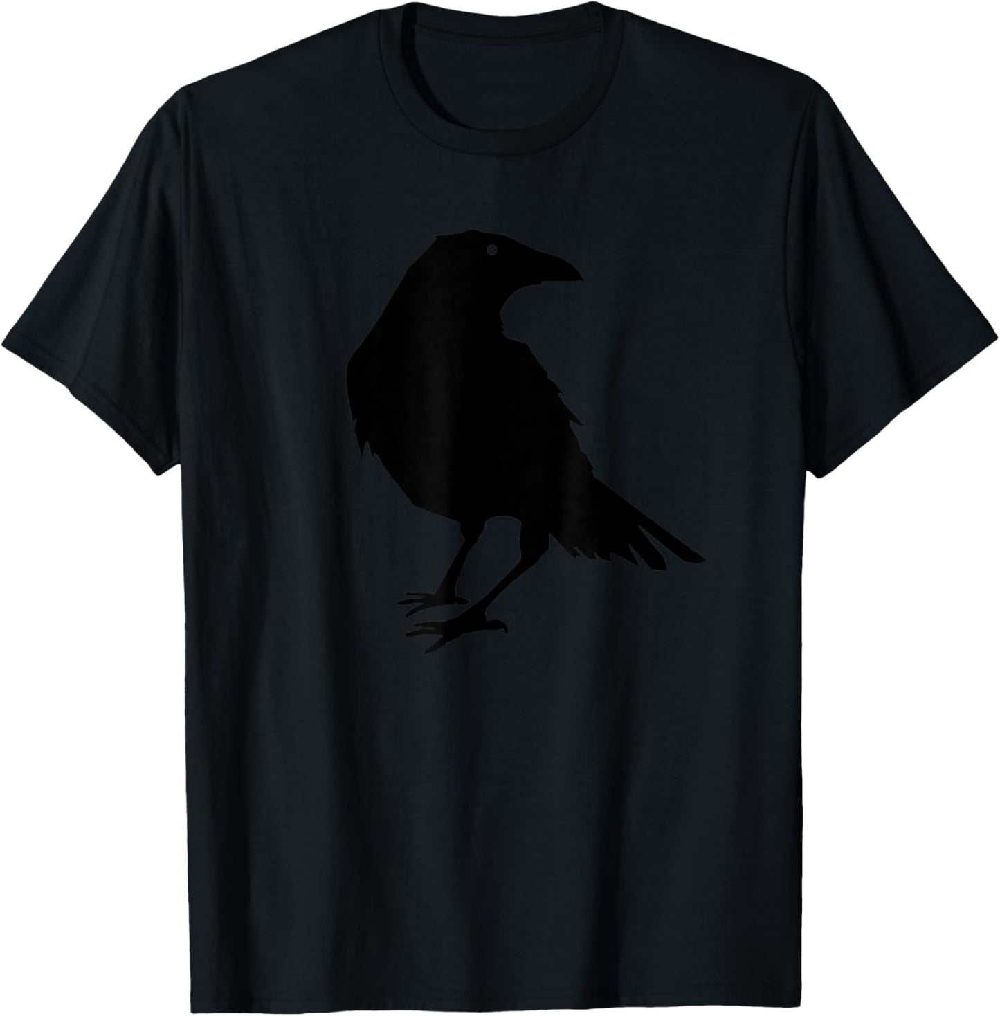 Beautiful Black Crow Raven Bird Silhouette T-Shirt - T-Shirt | Black