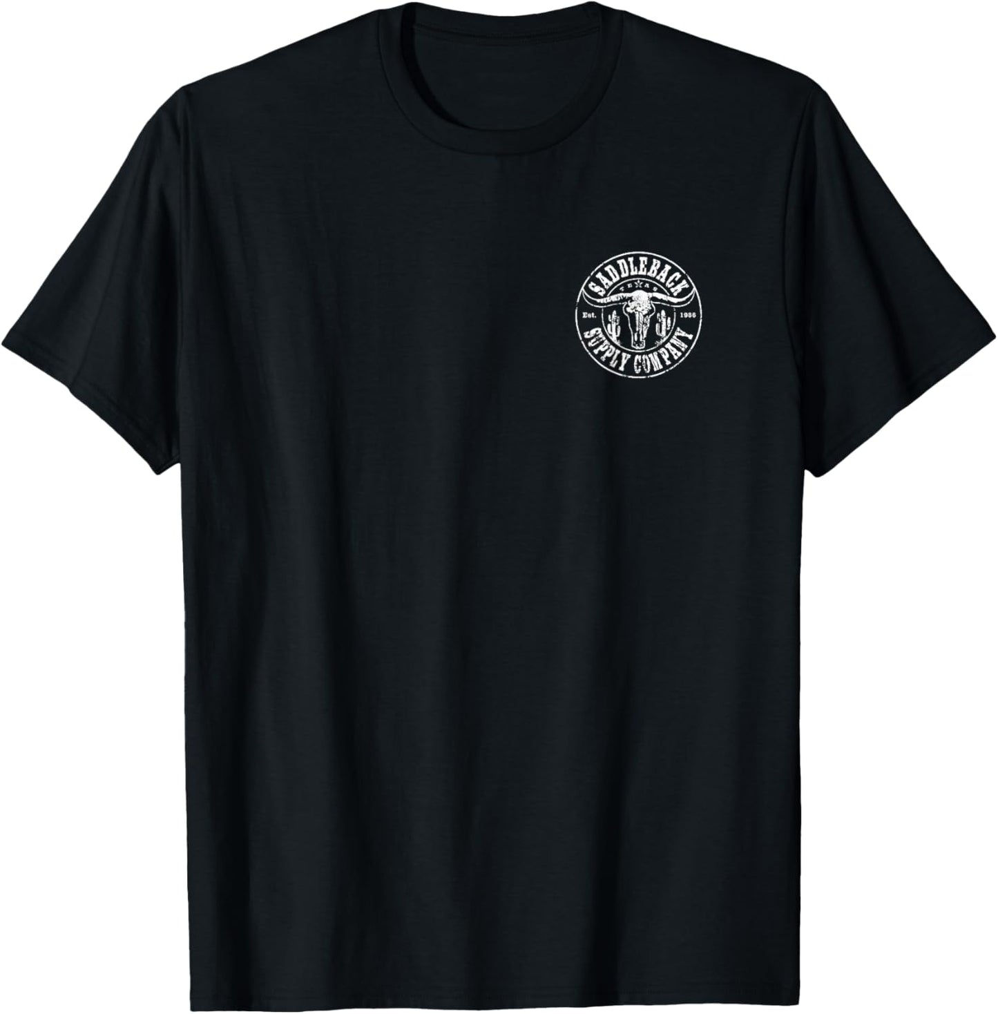 Saddleback Desert Skull White Logo Lightweight, Graphic T-Shirt - T-Shirt | Black