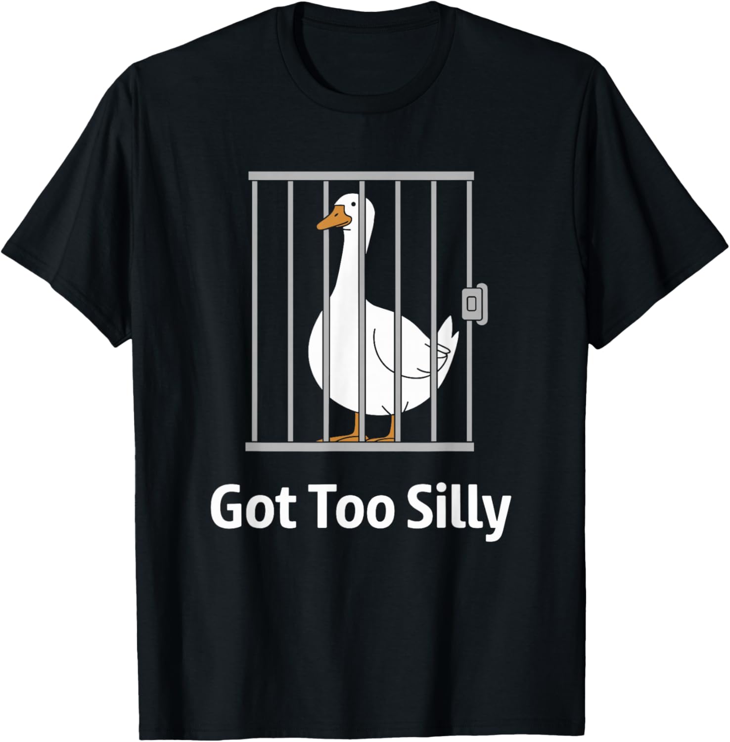 Got Too Silly Funny Goose Pun Humor Shirt for Animal Lovers T-Shirt - T-Shirt | Black