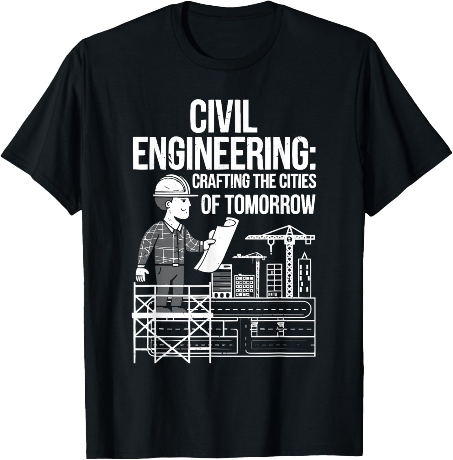 Civil Engineer Engineering Job Bridge Profession T-Shirt - T-Shirt | Black