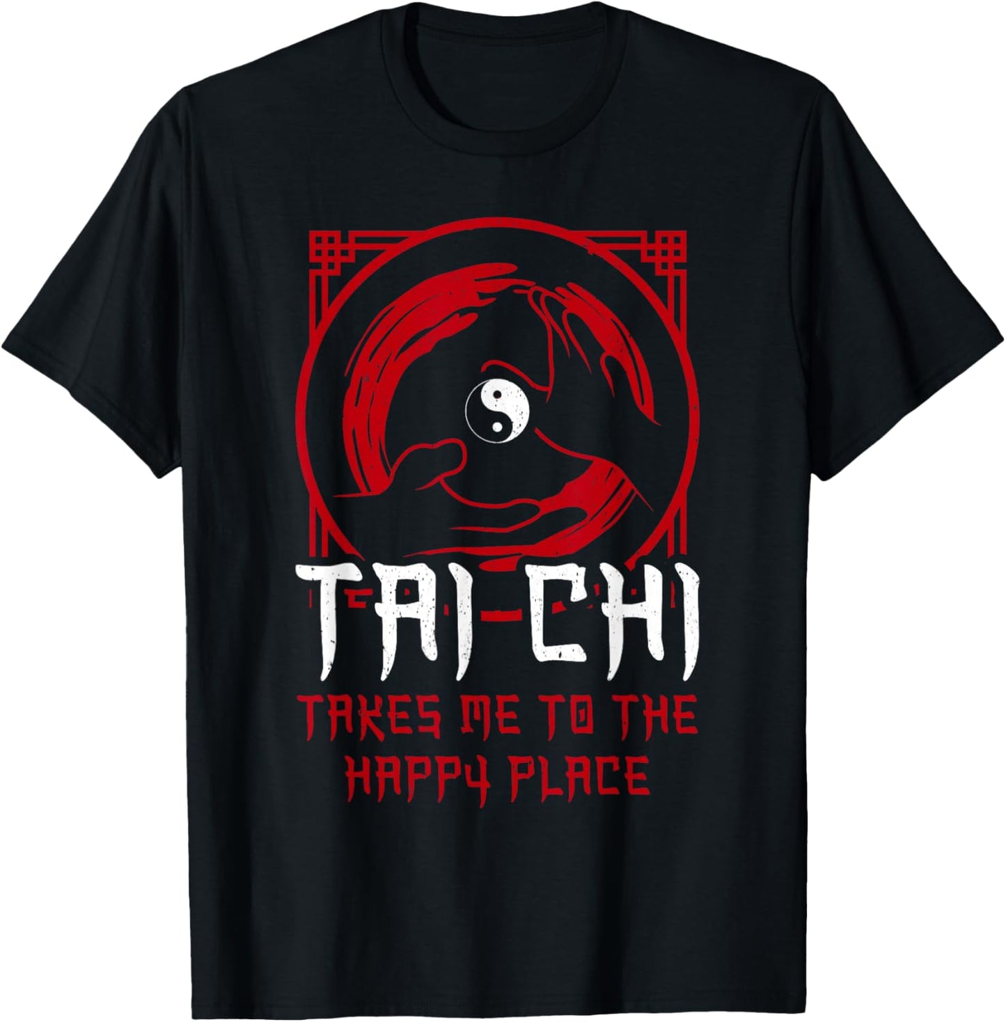 Takes Me To The Happy Place Tai Chi T-Shirt - T-Shirt | Black