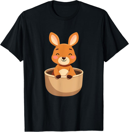 Australian Animal Cute Kangaroo Costume for Kids and Adults T-Shirt - T-Shirt | Black