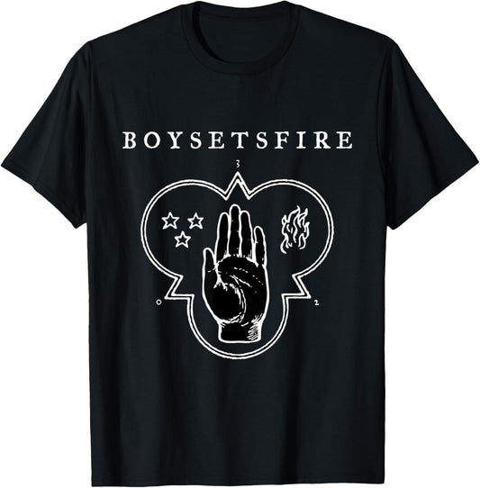 Boysetsfire Adults & Kids Band , Black, Small, Short Sleeve, Cotton Blend, , Modern Band T-Shirt - T-Shirt | Black