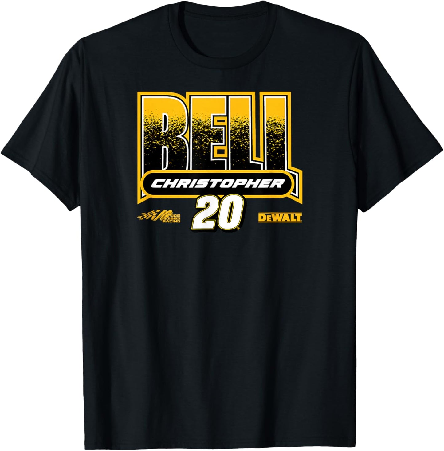 NASCAR - Christopher Bell 20 Joe Gibbs Racing Black T-Shirt - T-Shirt | Black
