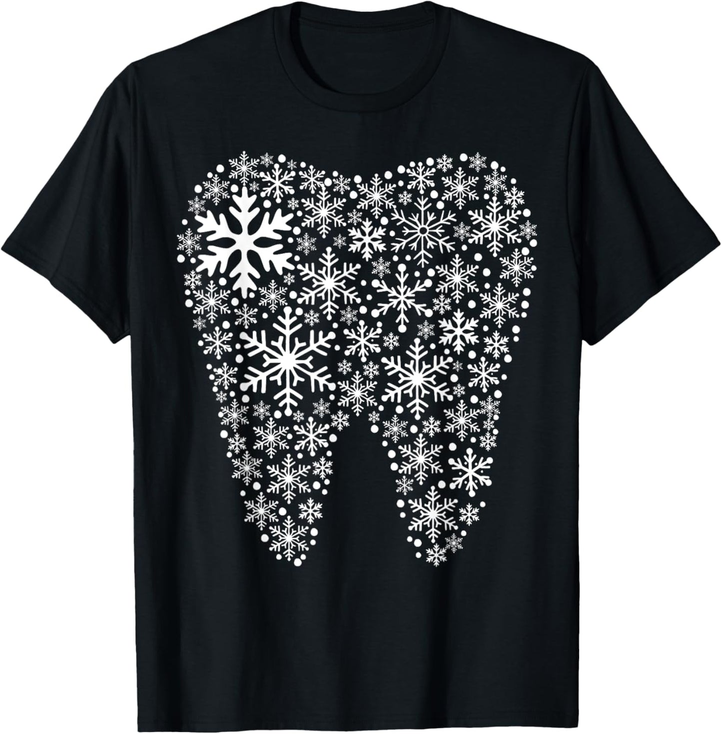 Dental Squad Christmas Snowflake Tooth Dental Assistant T-Shirt - T-Shirt | Black
