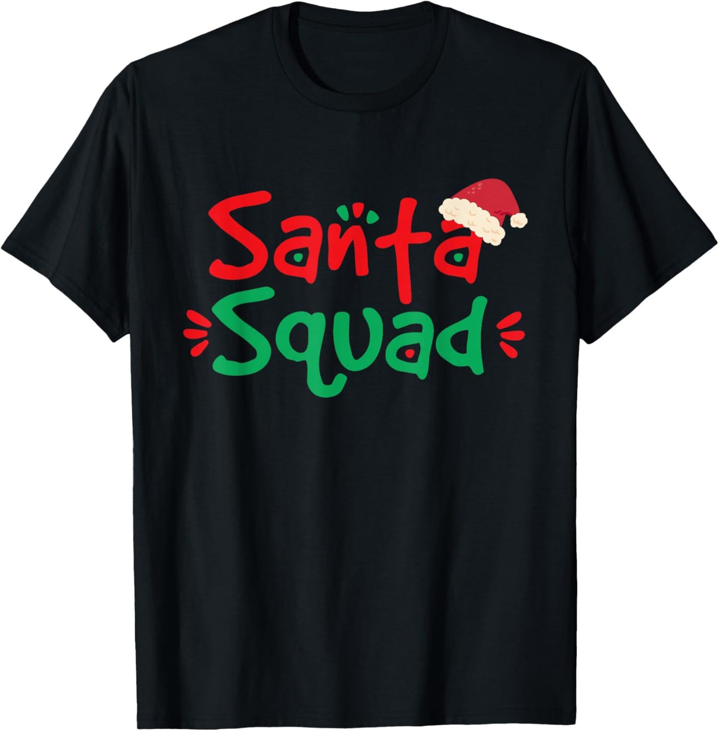 Santa Squad Christmas Squad Family Matching Xmas T-Shirt - T-Shirt | Black