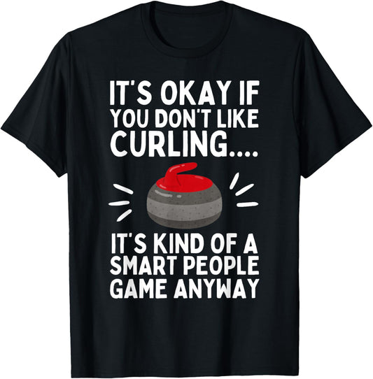 Best Curling Art Women Stone Sport Curling Player T-Shirt - T-Shirt | Black