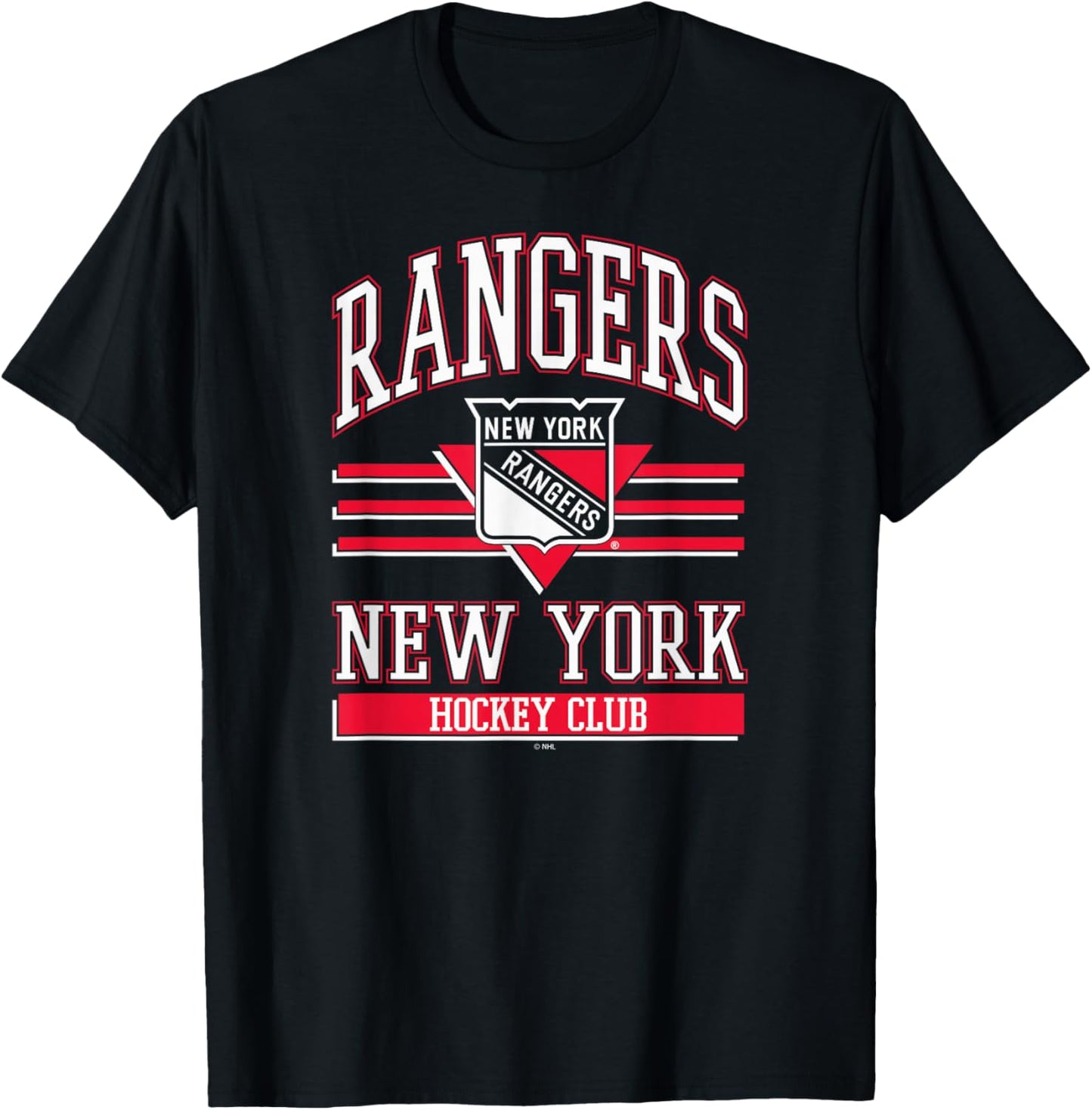 New York Rangers Hockey Club Blue Officially Licensed T-Shirt - T-Shirt | Black