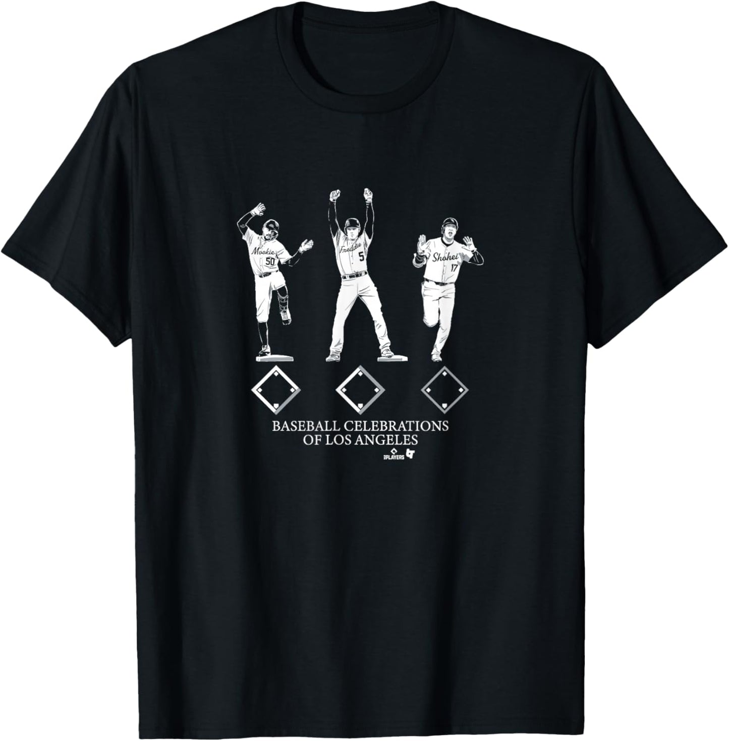 Ohtani, Betts, & Freeman - Dance Celebrations - LA Baseball T-Shirt - T-Shirt | Black