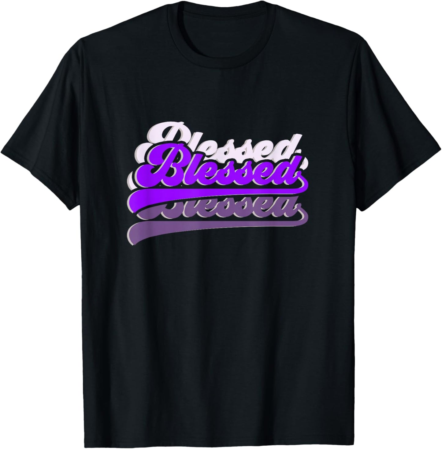 Purple Graphic So So Blessed Purple Graphic T-Shirt - T-Shirt | Black