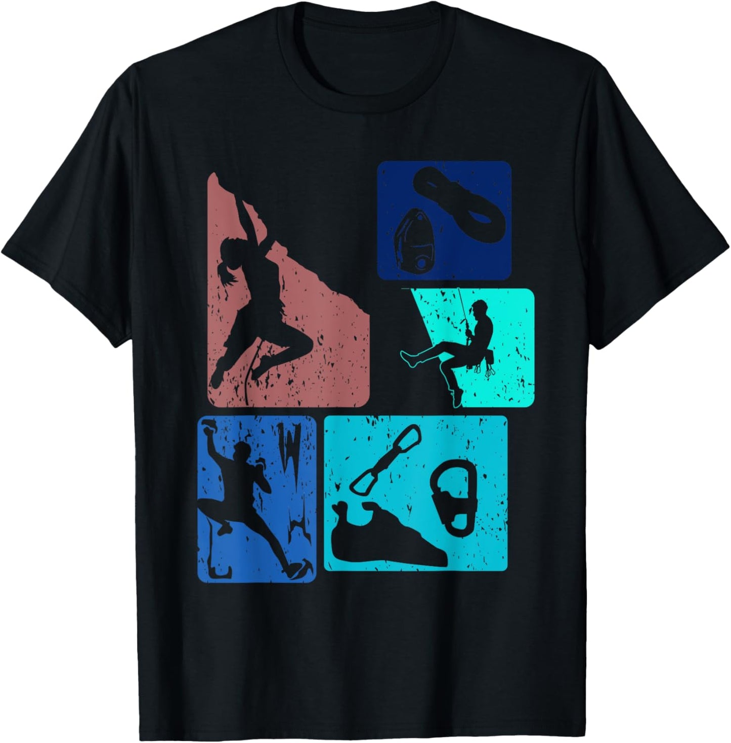 Funny Rock Climbing Bouldering Enthusiasts Men Women Kids T-Shirt - T-Shirt | Black