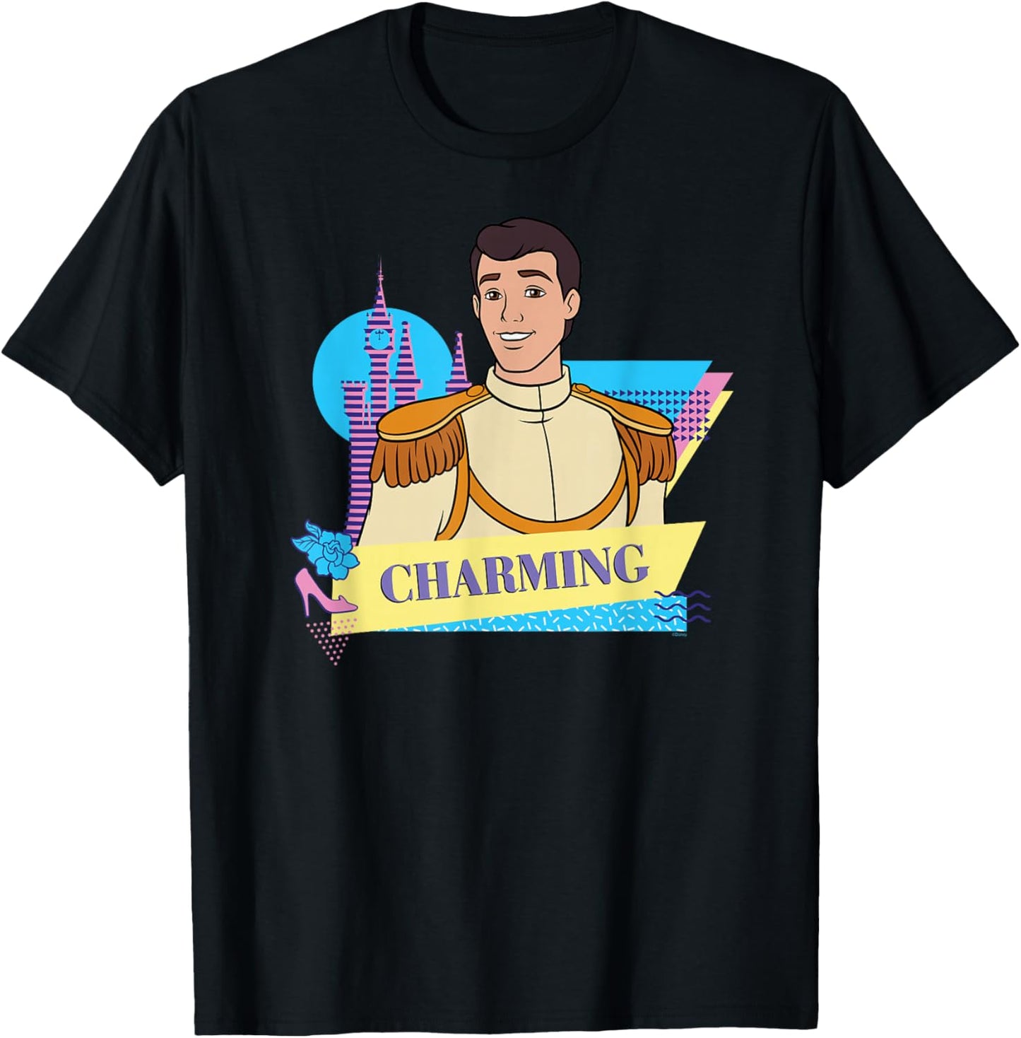 Disney Cinderella Retro Couples Matching Prince Charming T-Shirt - T-Shirt | Black