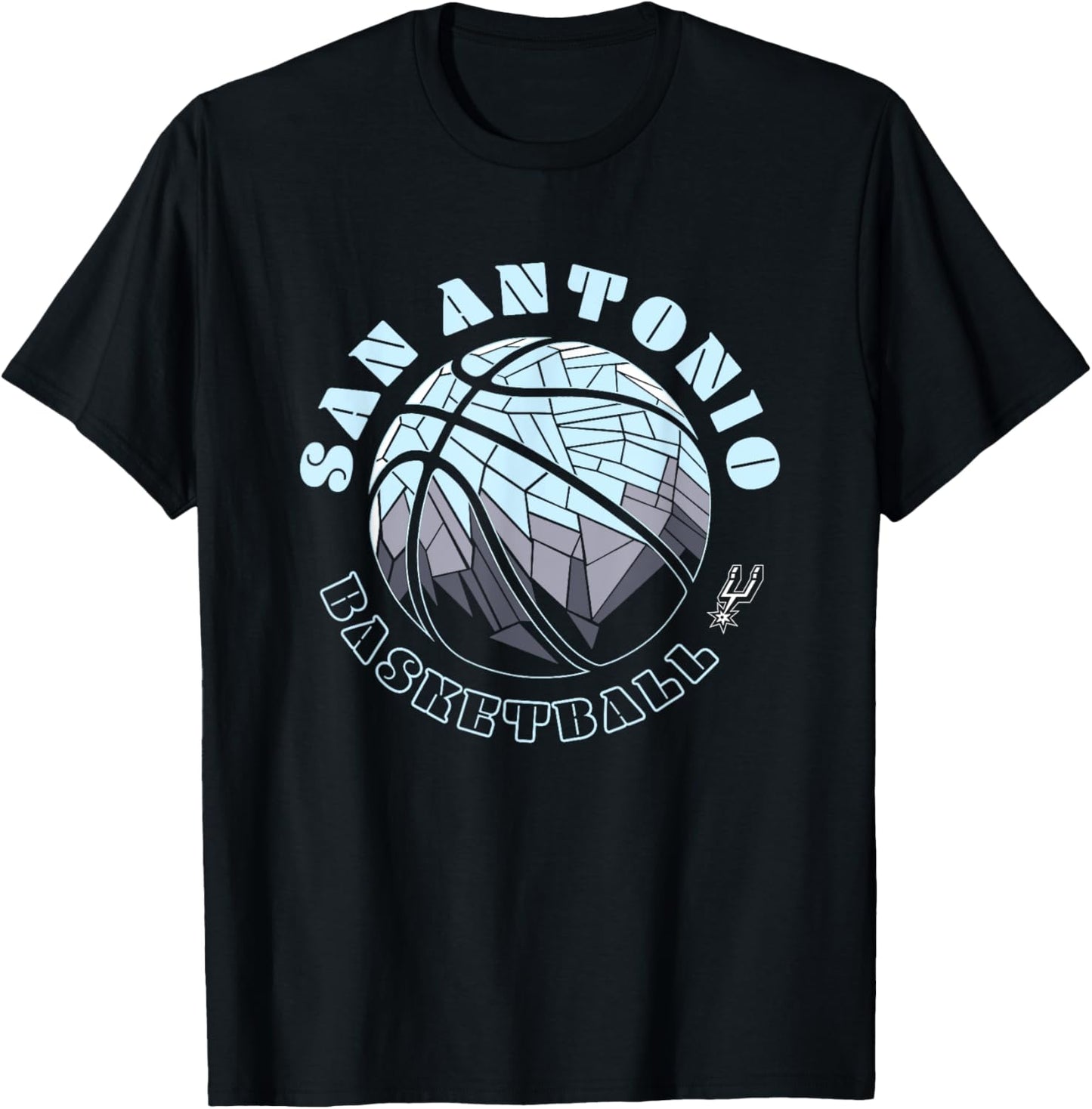 NBA San Antonio Spurs Neon Prism Basketball T-Shirt - T-Shirt | Black