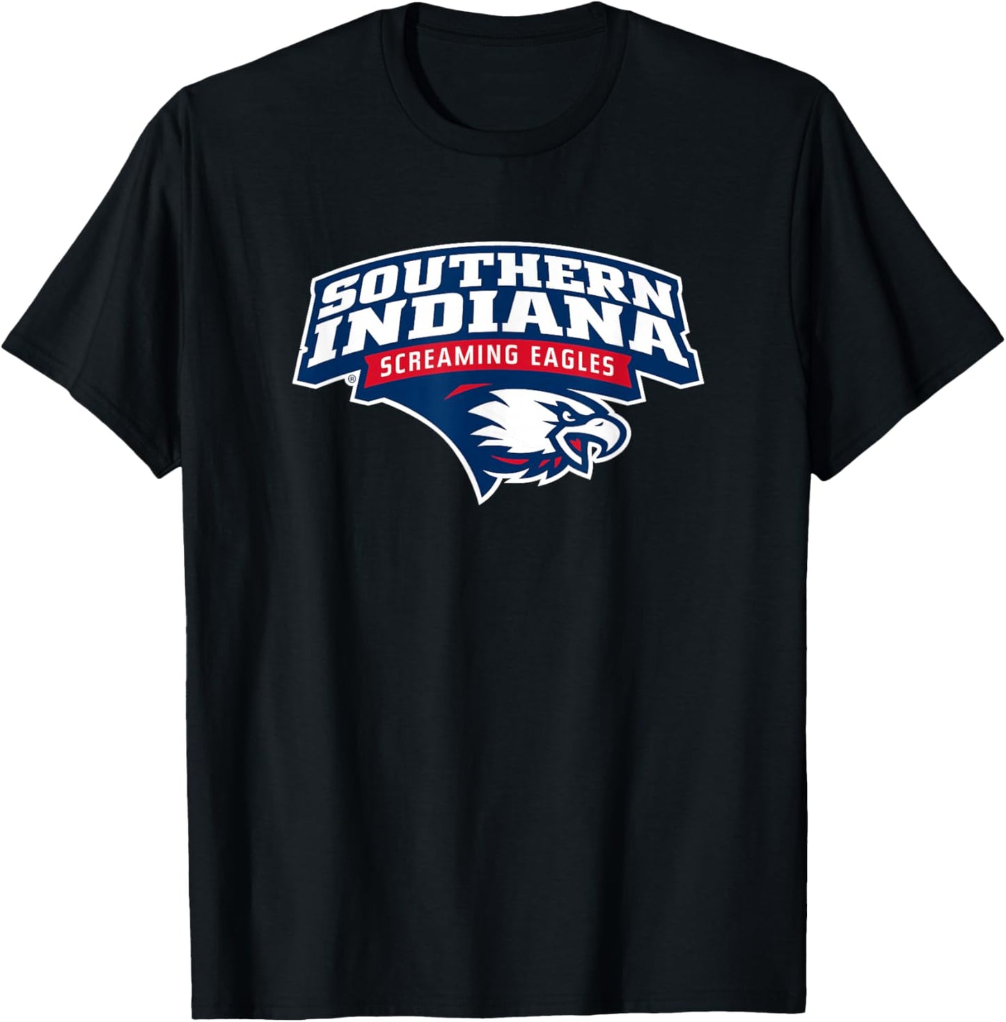 University of Southern Indiana USI Eagles Stacked T-Shirt - T-Shirt | Black
