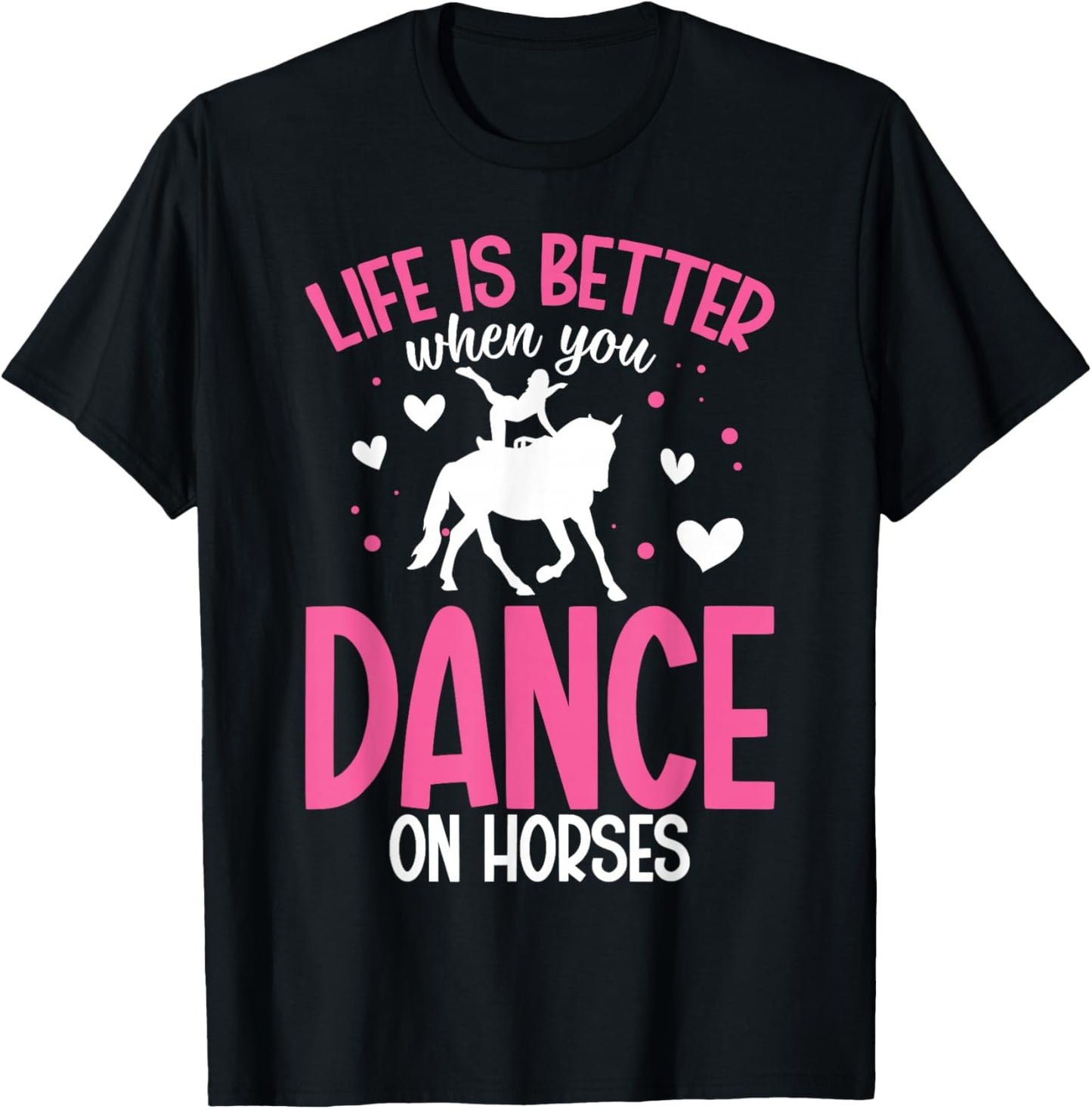 Horse Dancing Gymnastics Artistic Equestrian Horse Vaulter T-Shirt - T-Shirt | Black