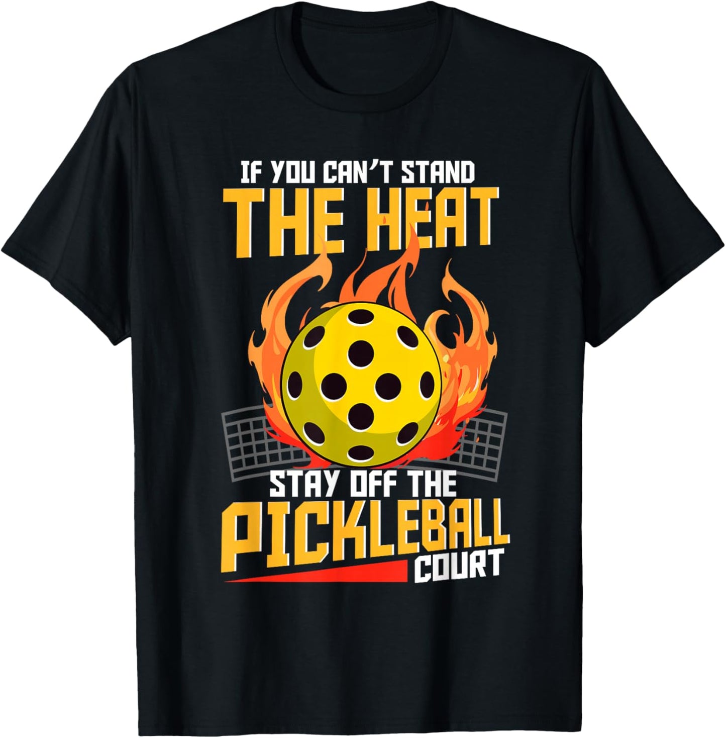Funny pickleball sayings design Retro Paddle Court T-Shirt - T-Shirt | Black