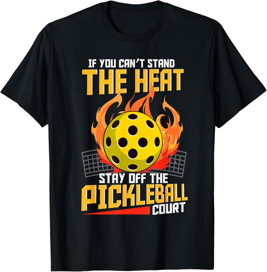 Funny pickleball sayings design Retro Paddle Court T-Shirt - T-Shirt | Black