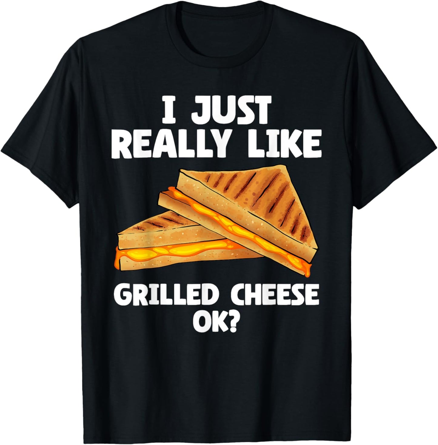 Grilled Cheese Design Women Grilled Cheese Sandwich T-Shirt - T-Shirt | Black
