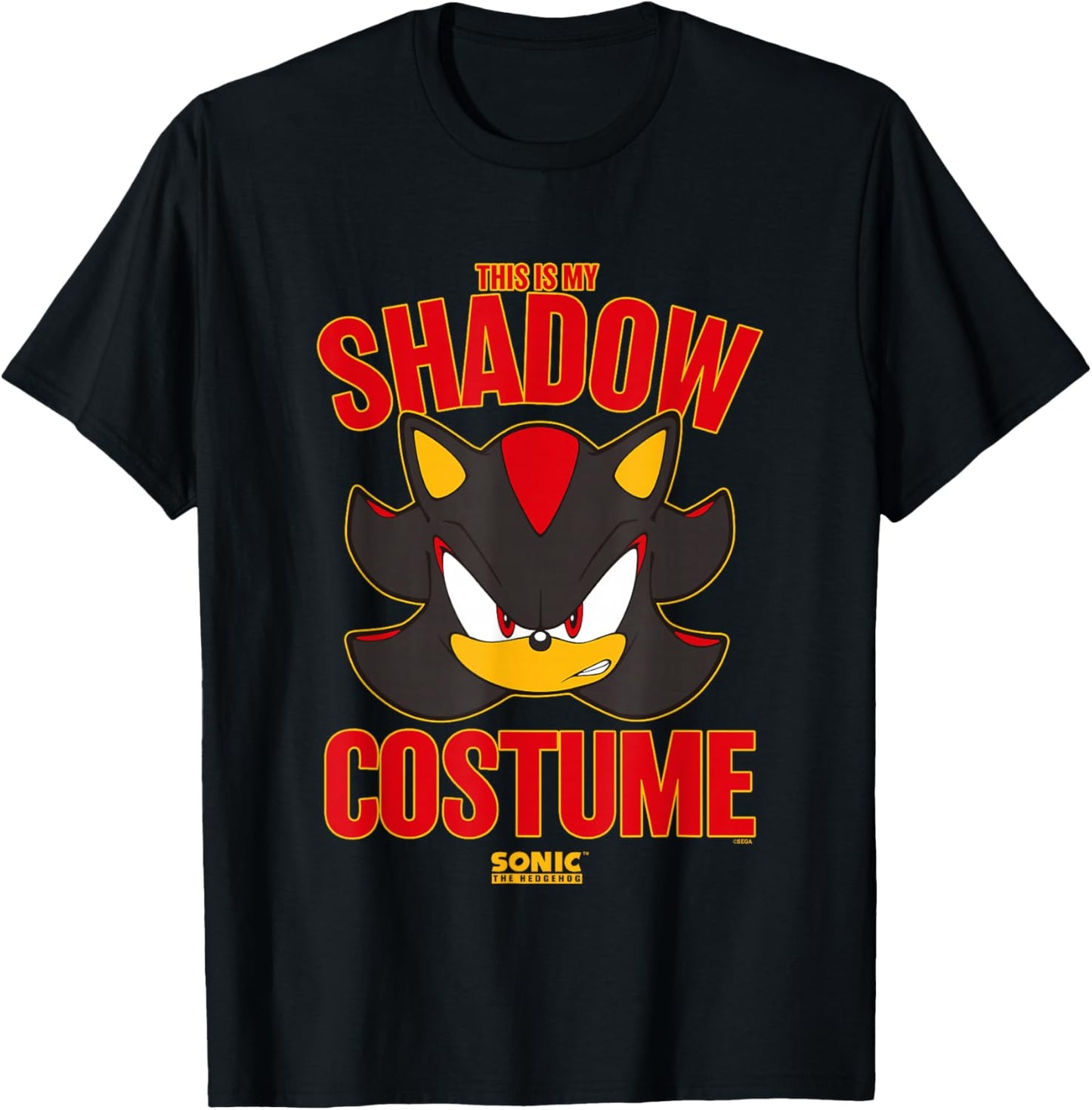 Sonic The Hedgehog Halloween This Is My Shadow Costume T-Shirt - T-Shirt | Black