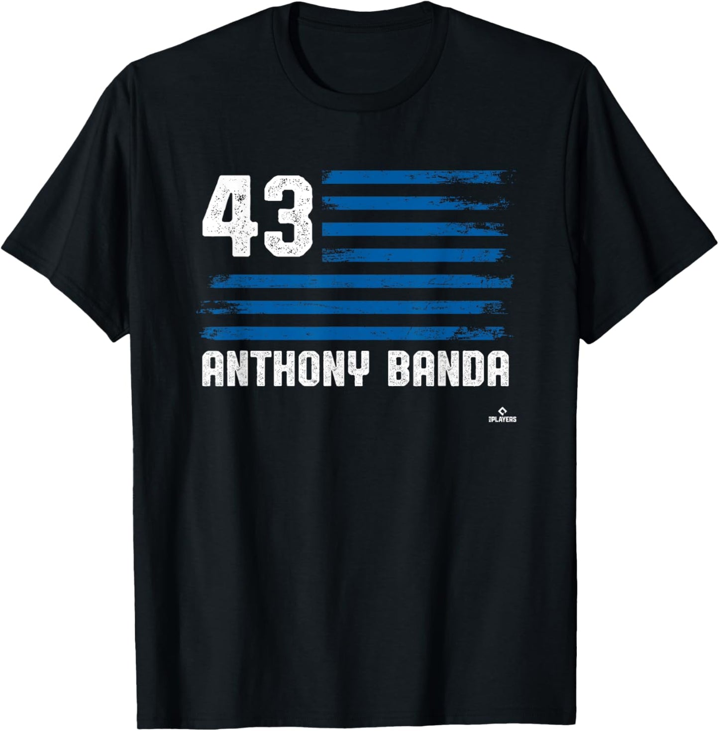 Flag Stripes Anthony Banda Los Angeles Baseball MLBPA T-Shirt - T-Shirt | Black
