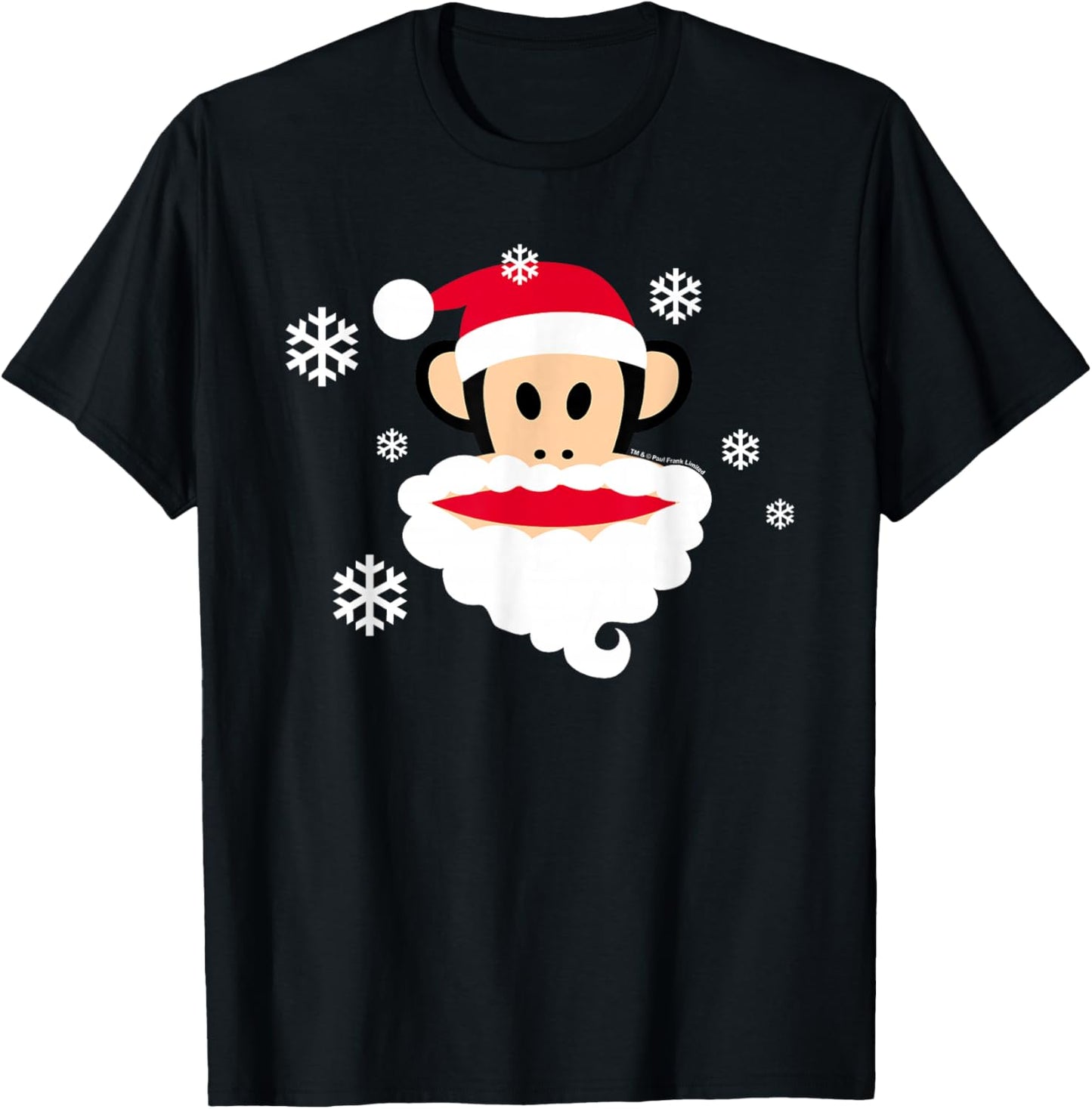 Paul Frank Santa Claus Julius Monkey Christmas T-Shirt - T-Shirt | Black