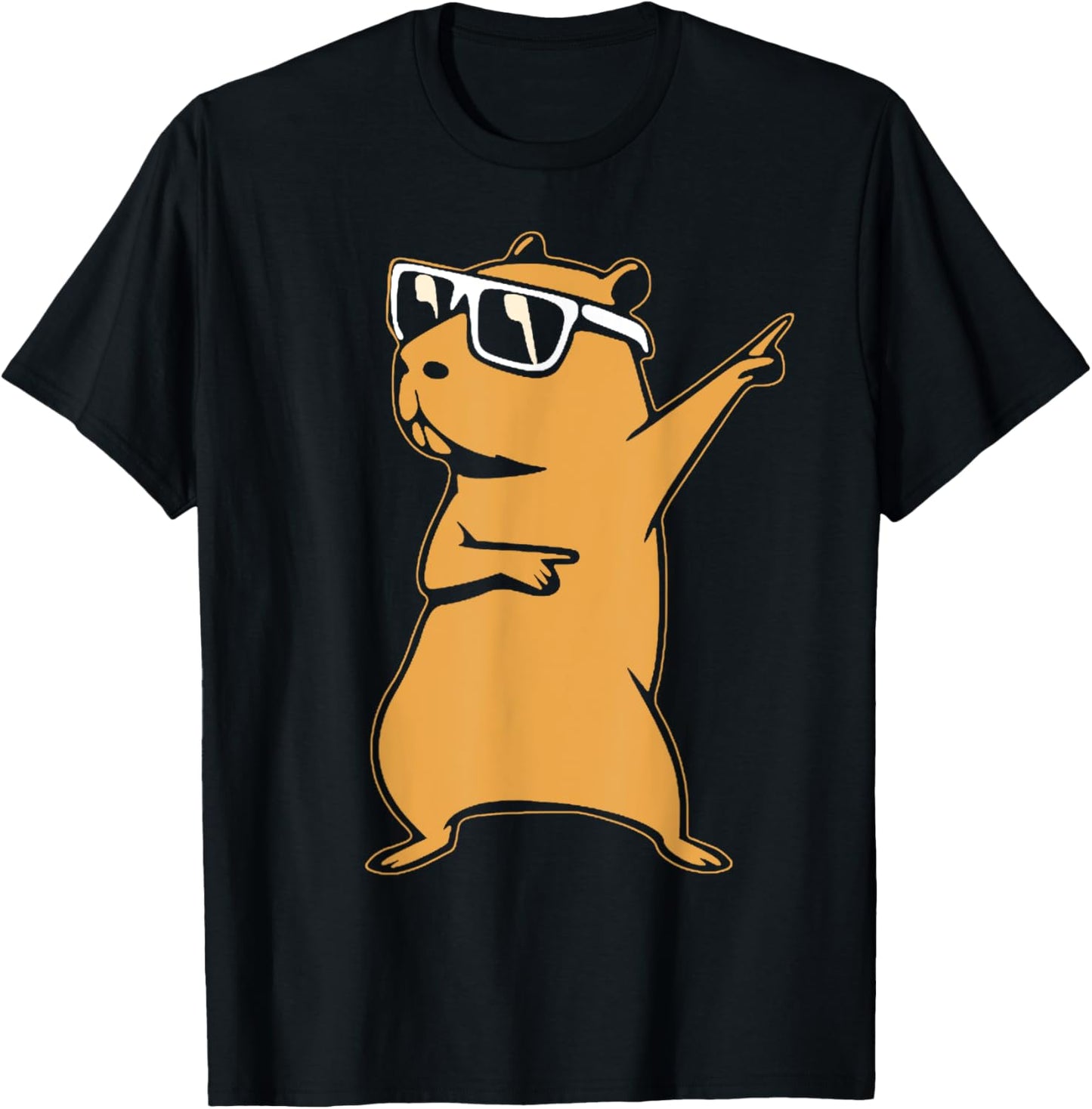 Funny Capybara Dance Challenge Dancing Capy Women Men Kids T-Shirt - T-Shirt | Black