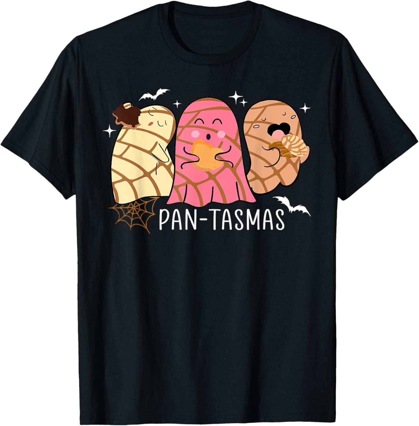 Pantasmas Ghost Funny Spooky Conchas Mexican Ghost Halloween T-Shirt - T-Shirt | Black
