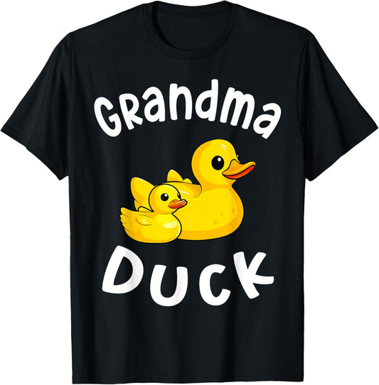 Grandma Duck Birthday Rubber Duck Kids Family Matching T-Shirt - T-Shirt | Black