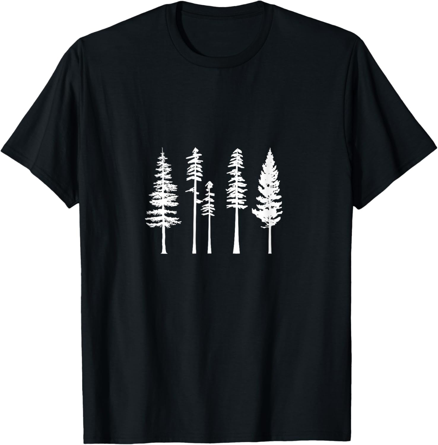 Pine Tree , Evergreen Forest , Nature Lover T-Shirt - T-Shirt | Black