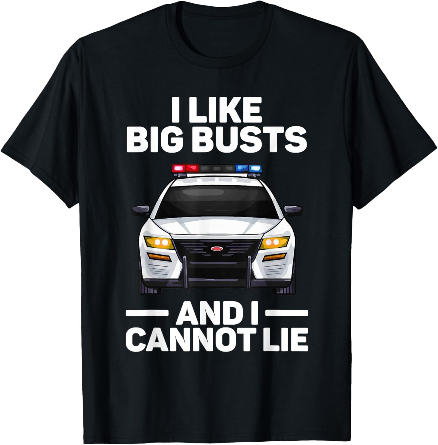 Cute Police Officer Design Women Cop Police Officer T-Shirt - T-Shirt | Black
