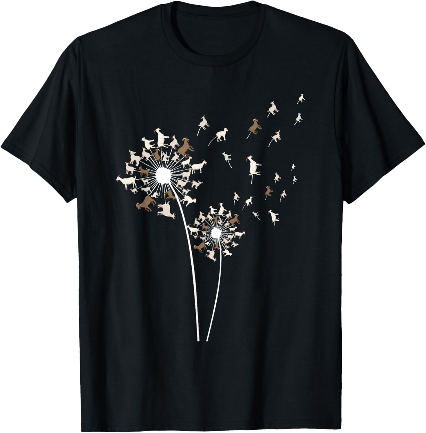 Cute Goat Design Women Farmer Domestic Goat Lovers T-Shirt - T-Shirt | Black