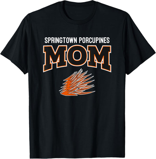 Springtown Porcupines Logo Mom HS T-Shirt - T-Shirt | Black