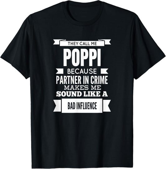They Call Me Poppi Special Grandpa T-Shirt - T-Shirt | Black