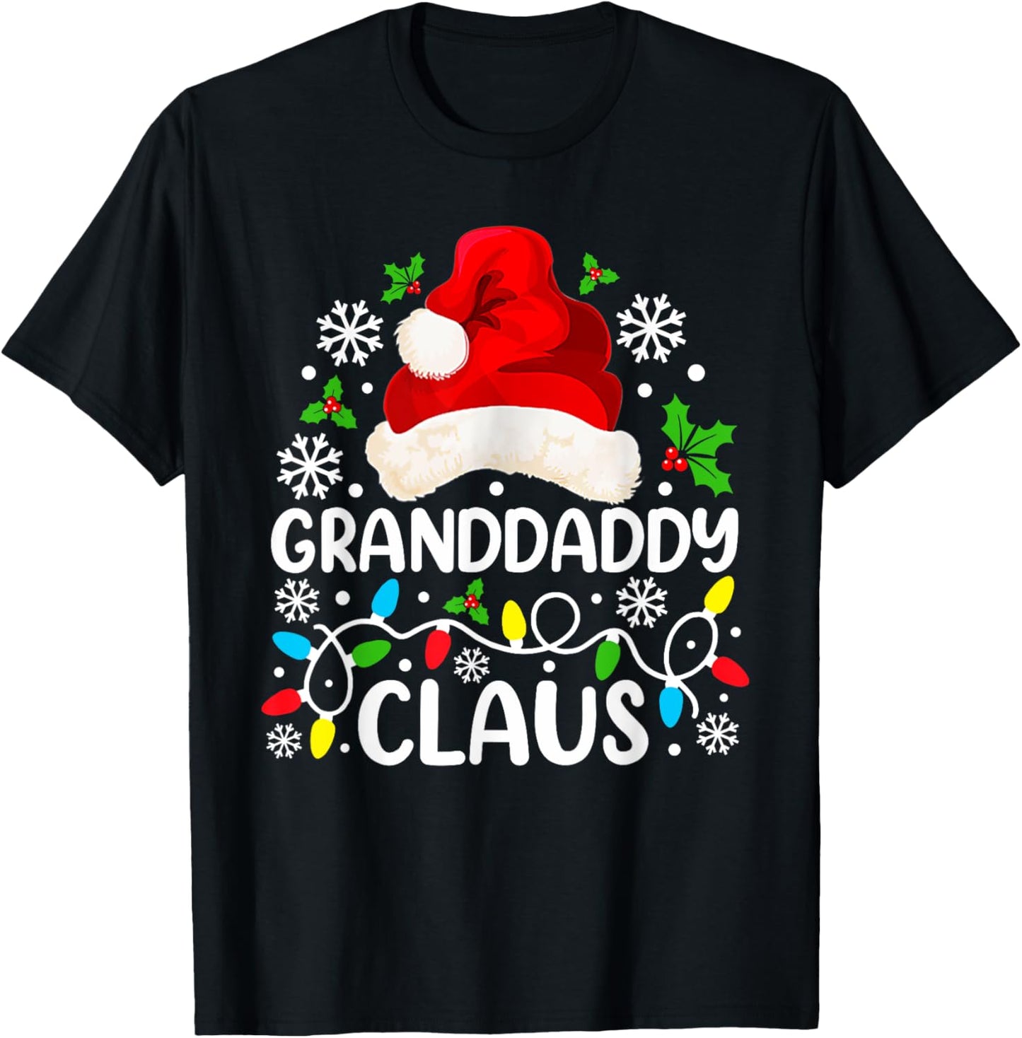 Granddaddy Claus Funny Christmas Family Matching T-Shirt - T-Shirt | Black