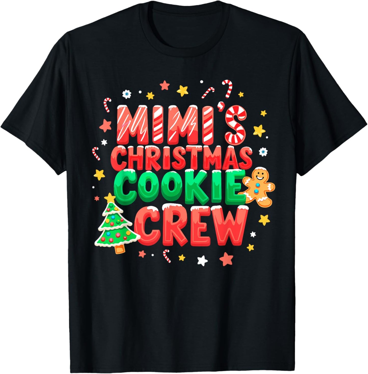 Mimi's Christmas Cookie Baking Crew Funny Xmas Party T-Shirt - T-Shirt | Black