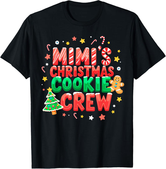 Mimi's Christmas Cookie Baking Crew Funny Xmas Party T-Shirt - T-Shirt | Black