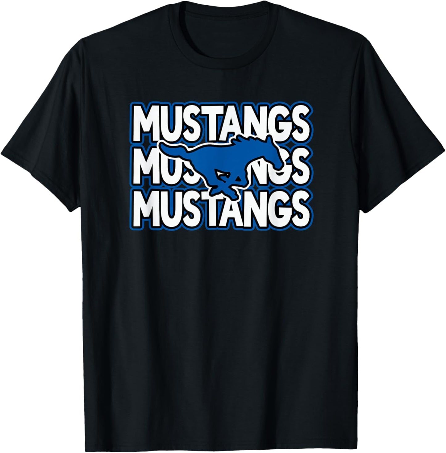 Friendswood High School Mustangs T-Shirt - T-Shirt | Black