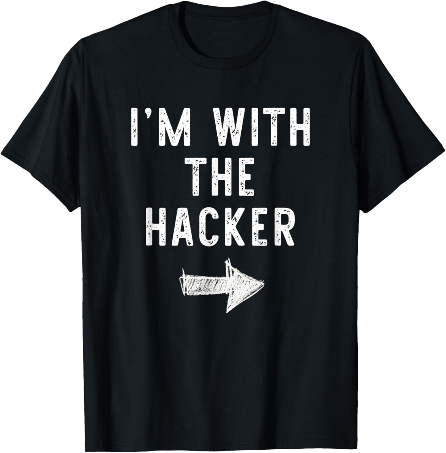 I'm With The Hacker Costume Halloween Matching Couple T-Shirt - T-Shirt | Black