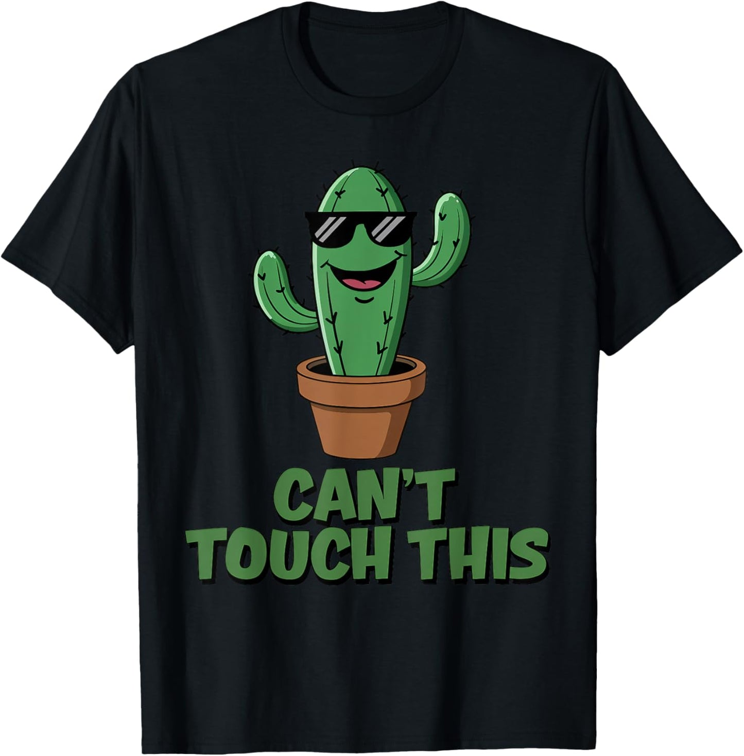 Can't Touch This Cool Cactus T-Shirt - T-Shirt | Black