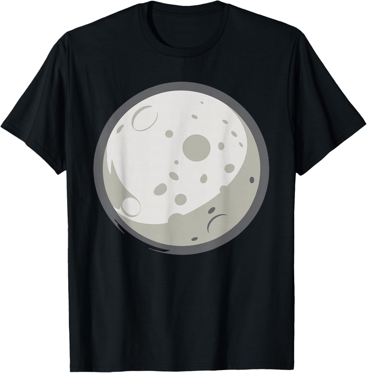 Moon Shirt Adult Kids Men Women Moon Costume T-Shirt - T-Shirt | Black