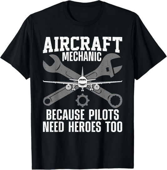 Cool Aircraft Mechanic Art Women Aircraft Technician T-Shirt - T-Shirt | Black