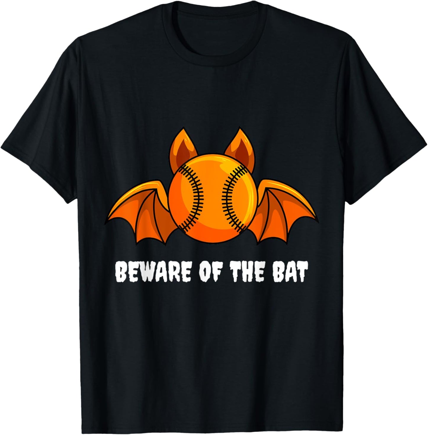 Beware Of The Bat Halloween Baseball Player Lover Softball T-Shirt - T-Shirt | Black