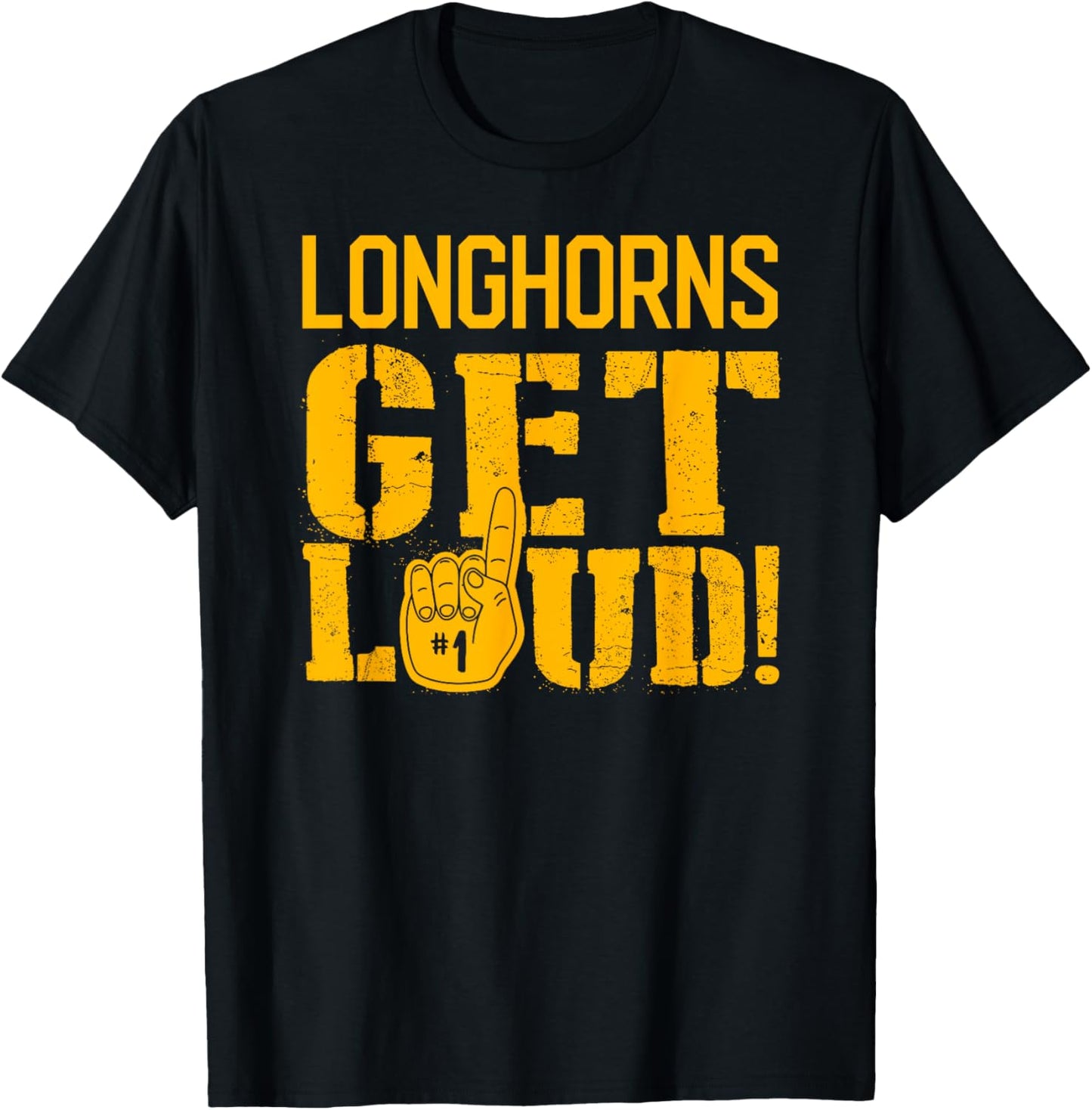 Inola Longhorns Get Loud! HS T-Shirt - T-Shirt | Black